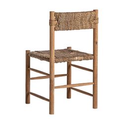 Chaise Manhula en bois de teck naturel, 46 x 46 x 83 cm