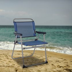 Textileine sailor chair and aluminum frame, 58x54x81 cm