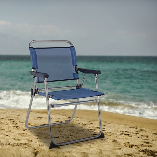 Textileine sailor chair and aluminum frame, 58x54x81 cm