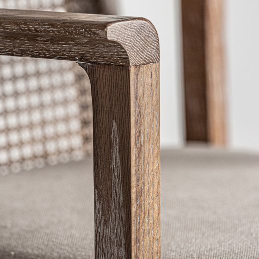 Chaise Mattia en bois de frêne crème, 57 x 60 x 85 cm