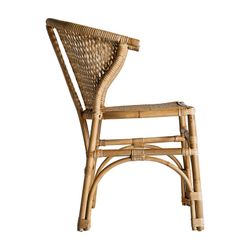 Chaise Nalles en rotin naturel, 53 x 53 x 82 cm
