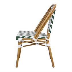 Pacific Bamboo, Aluminum and Green Rattan Chair, 44.50x54x87cm