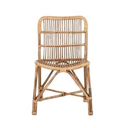 Sedia da giardino in rattan e bambù naturale, 47 x 61 x 84 cm | Mare