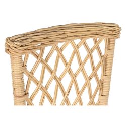 Sedia da giardino in rattan e tessuto naturale e beige, 47 x 58 x 90 cm | Mare