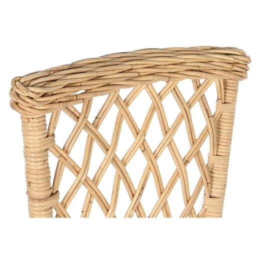 Sedia da giardino in rattan e tessuto naturale e beige, 47 x 58 x 90 cm | Mare