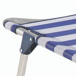 Lettino da spiaggia a 4 posizioni in tessuto e gambe pieghevoli sullo schienale, 81x62x86 cm