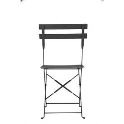 Graphite Gray Steel Folding Outdoor Chair, 41x46x80 cm