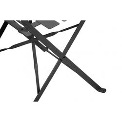 Graphite Gray Steel Folding Outdoor Chair, 41x46x80 cm