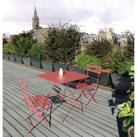 Terracotta Terrace Set, 1 table and 2 chairs