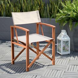 Folding Director Chair Chillvert Milan Wood With Arms 51.5x54.2x84 cm