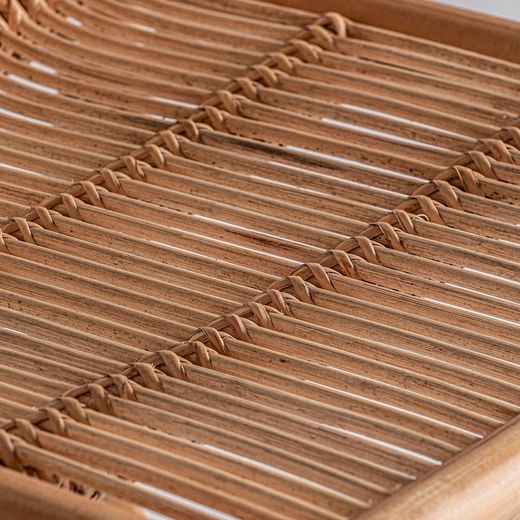 Chaise Tandag en rotin naturel, 53 x 53 x 80 cm
