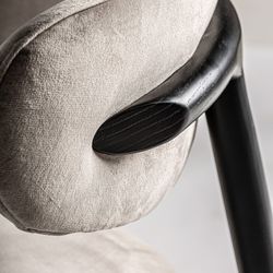 Zell Polyesterstuhl in Schwarz, 57 x 56 x 78 cm