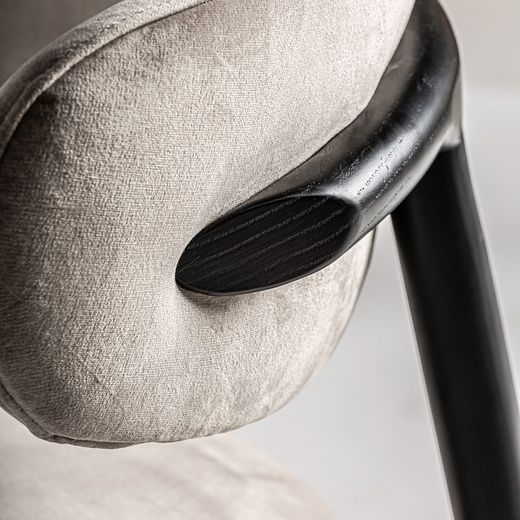 Zell Polyesterstuhl in Schwarz, 57 x 56 x 78 cm