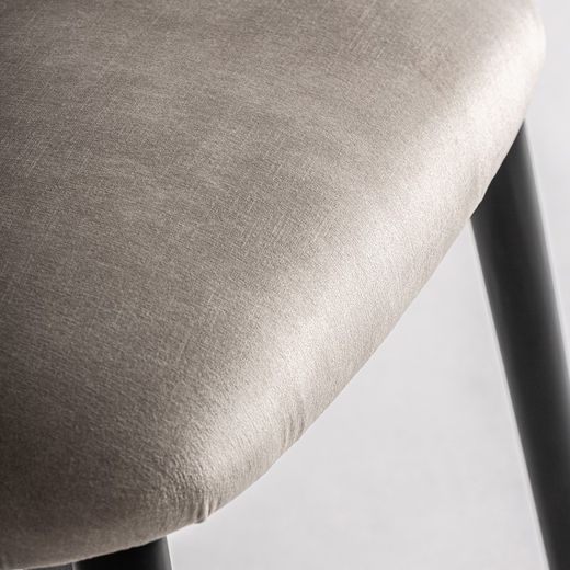 Zell Polyesterstuhl in Schwarz, 57 x 56 x 78 cm