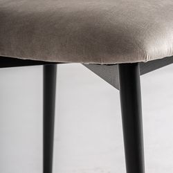 Zell Polyesterstuhl in Schwarz, 57 x 56 x 78 cm