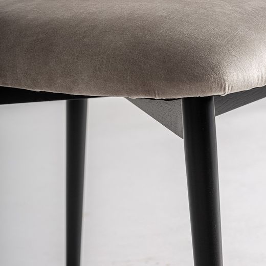 Zell Polyesterstuhl in Schwarz, 57 x 56 x 78 cm