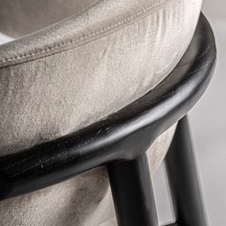 Zell Polyesterstuhl in Schwarz, 57 x 56 x 78 cm