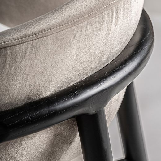 Zell Polyesterstuhl in Schwarz, 57 x 56 x 78 cm