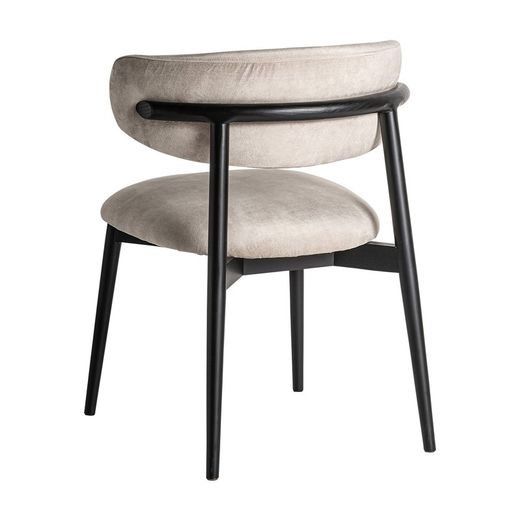 Zell Polyesterstuhl in Schwarz, 57 x 56 x 78 cm