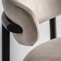 Zell Polyesterstuhl in Schwarz, 57 x 56 x 78 cm