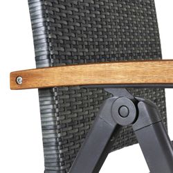 Chillvert Dominica Rattan e Poltrona de Alumínio para Multiposições de Jardim 59x68x107 cm