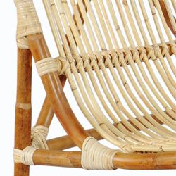 Poltrona Anita in Rattan Naturale, 65x82x76 cm