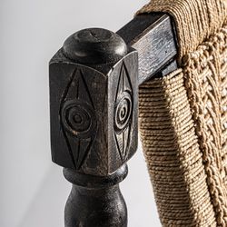 Backlyn armchair made of reclaimed wood in natural, 58 x 61 x 75 cm