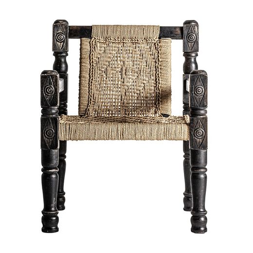 Backlyn armchair made of reclaimed wood in natural, 58 x 61 x 75 cm