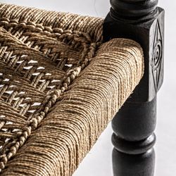 Backlyn armchair made of reclaimed wood in natural, 58 x 61 x 75 cm