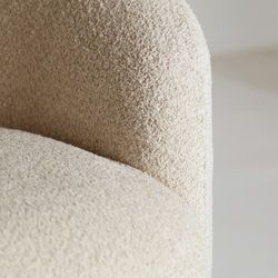 Bouclé cotton armchair in cream, 87 x 90 x 76 cm | Bouclé Privas