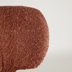 Fotel Bouclé Valence z bawełny bouclé i terakoty, 75 x 76 x 76 cm