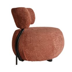 Fotel Bouclé Valence z bawełny bouclé i terakoty, 75 x 76 x 76 cm
