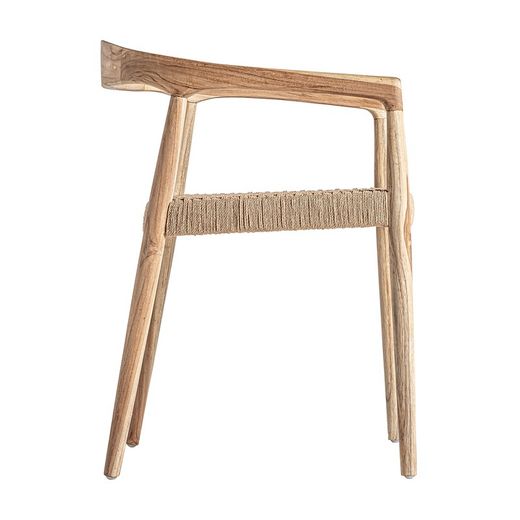 Fauteuil Caen en bois de teck naturel, 57 x 53 x 73 cm