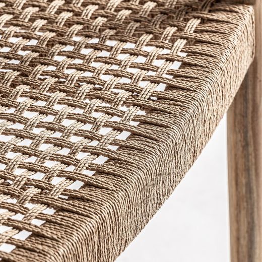 Fauteuil Caen en bois de teck naturel, 57 x 53 x 73 cm