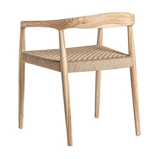 Fauteuil Caen en bois de teck naturel, 57 x 53 x 73 cm