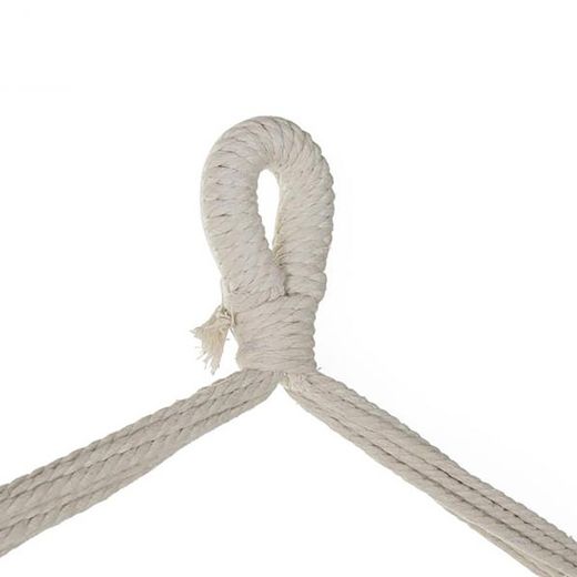 Hanging Armchair with Beige Cotton and Pine Cushion 90x90x135cm