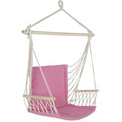 Fauteuil suspendu en coton rose, 97x54x100cm