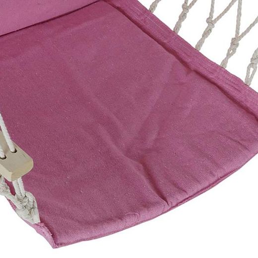 Fauteuil suspendu en coton rose, 97x54x100cm