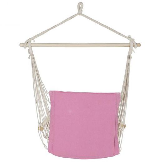 Fauteuil suspendu en coton rose, 97x54x100cm