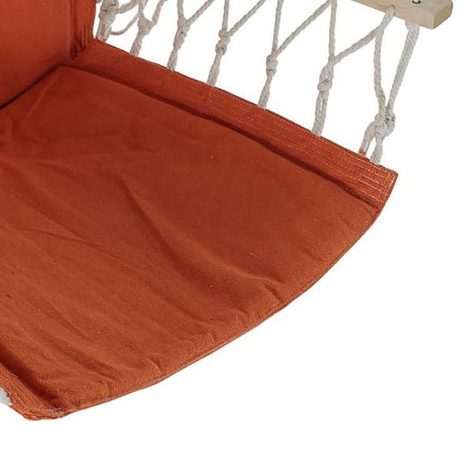 Poltrona Suspensa de Algodão Terracota, 97x50x120cm