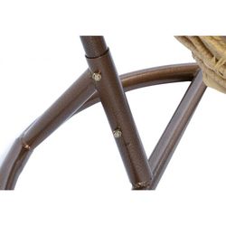 Poltrona sospesa in rattan sintetico beige, 100x70x185cm