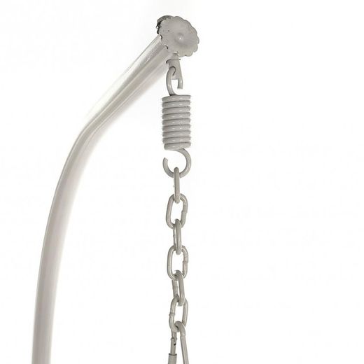Hangfauteuil van wit synthetisch rotan, 107x107x198cm