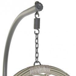 Gray Synthetic Rattan Hanging Armchair, 100x70x195cm
