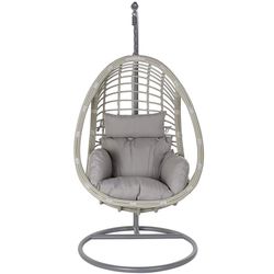 Gray Synthetic Rattan Hanging Armchair, 100x70x195cm