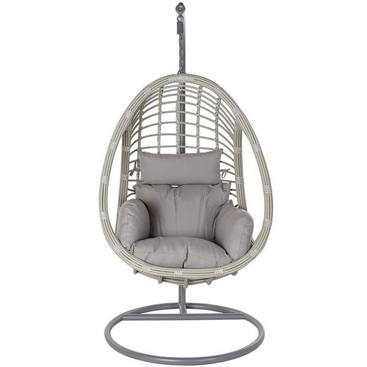 Gray Synthetic Rattan Hanging Armchair, 100x70x195cm