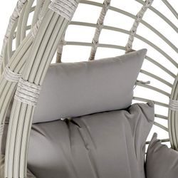 Gray Synthetic Rattan Hanging Armchair, 100x70x195cm