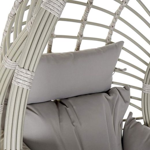 Gray Synthetic Rattan Hanging Armchair, 100x70x195cm