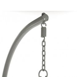 Fauteuil suspendu en rotin synthétique gris, 133x120x199cm