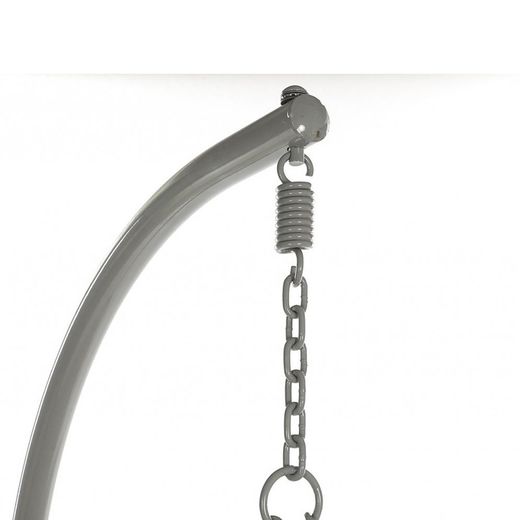 Fauteuil suspendu en rotin synthétique gris, 133x120x199cm