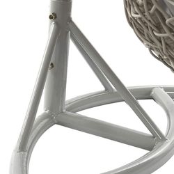 Fauteuil suspendu en rotin synthétique gris, 133x120x199cm